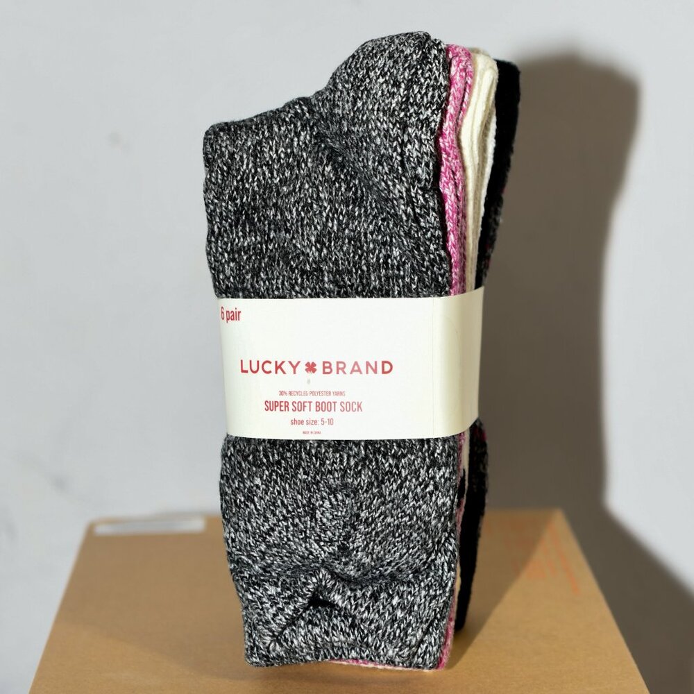 Lucky Brand Ladies' Boot Sock, 6-pair